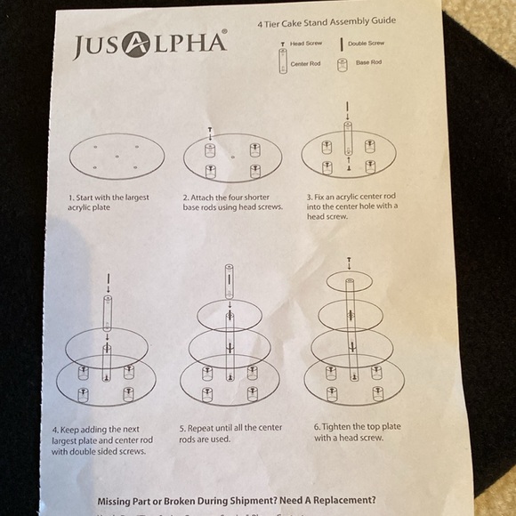 Cupcake Stand,4-Tier Round Acrylic Display Stand Dessert Tower Stand. NWT - Picture 2 of 5